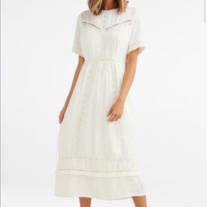 VETTA lace midi dress - ivory